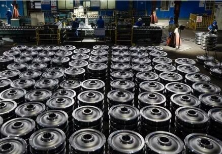 comprare Ruote in acciaio per lavori pesanti con costruzione in acciaio trattato termicamente, ideali per la movimentazione di carichi pesanti e il trasporto industriale online manufacture