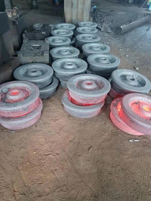 Heavy Duty Forging Steel Gear Ring 42CrMo Forged Rail Wheels 550mm Diameter