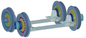 Forgiando le ruote di gomma elastiche montate con i pneumatici e la gomma della ruota del centro